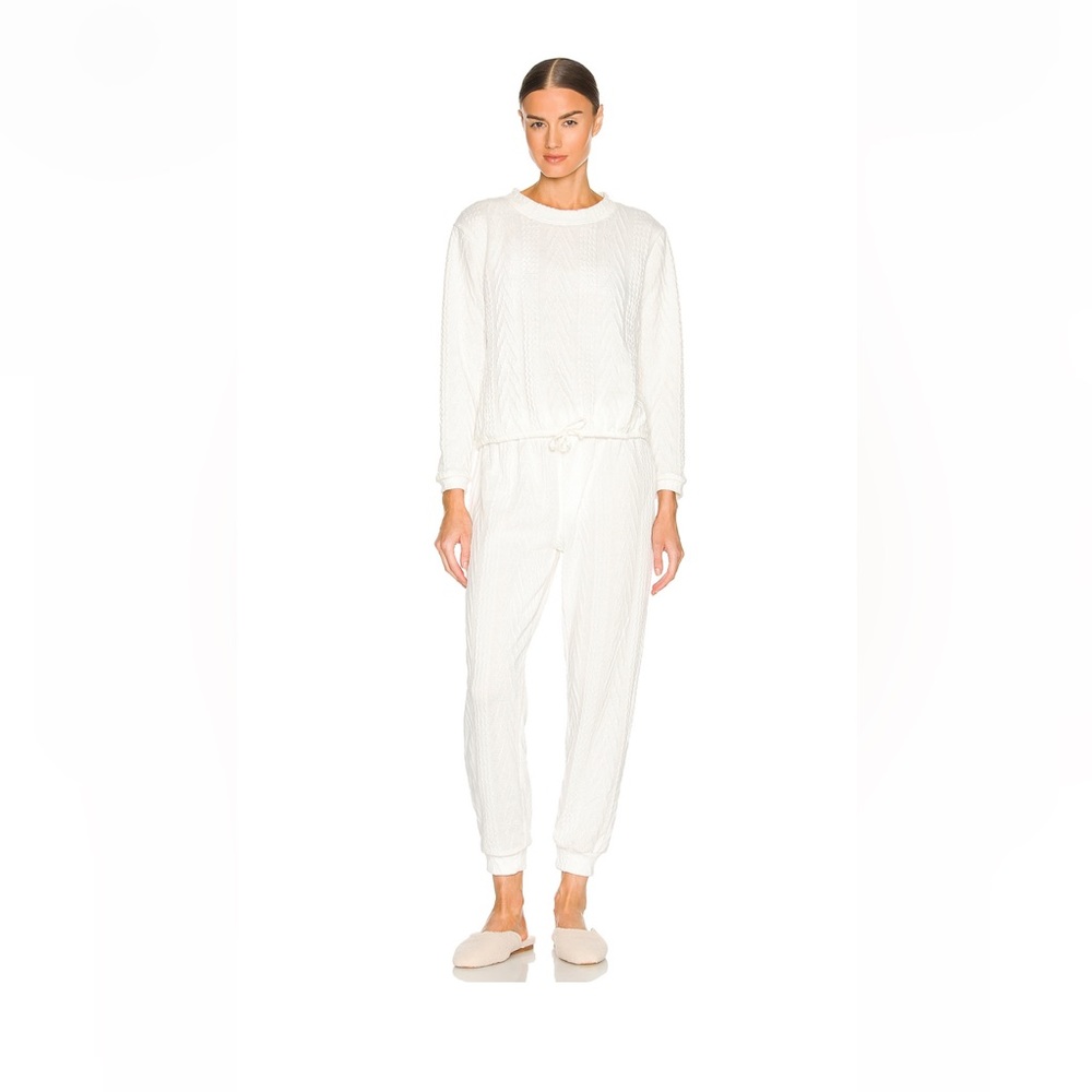 Splendid Ellie Cable Knit Set Ivory